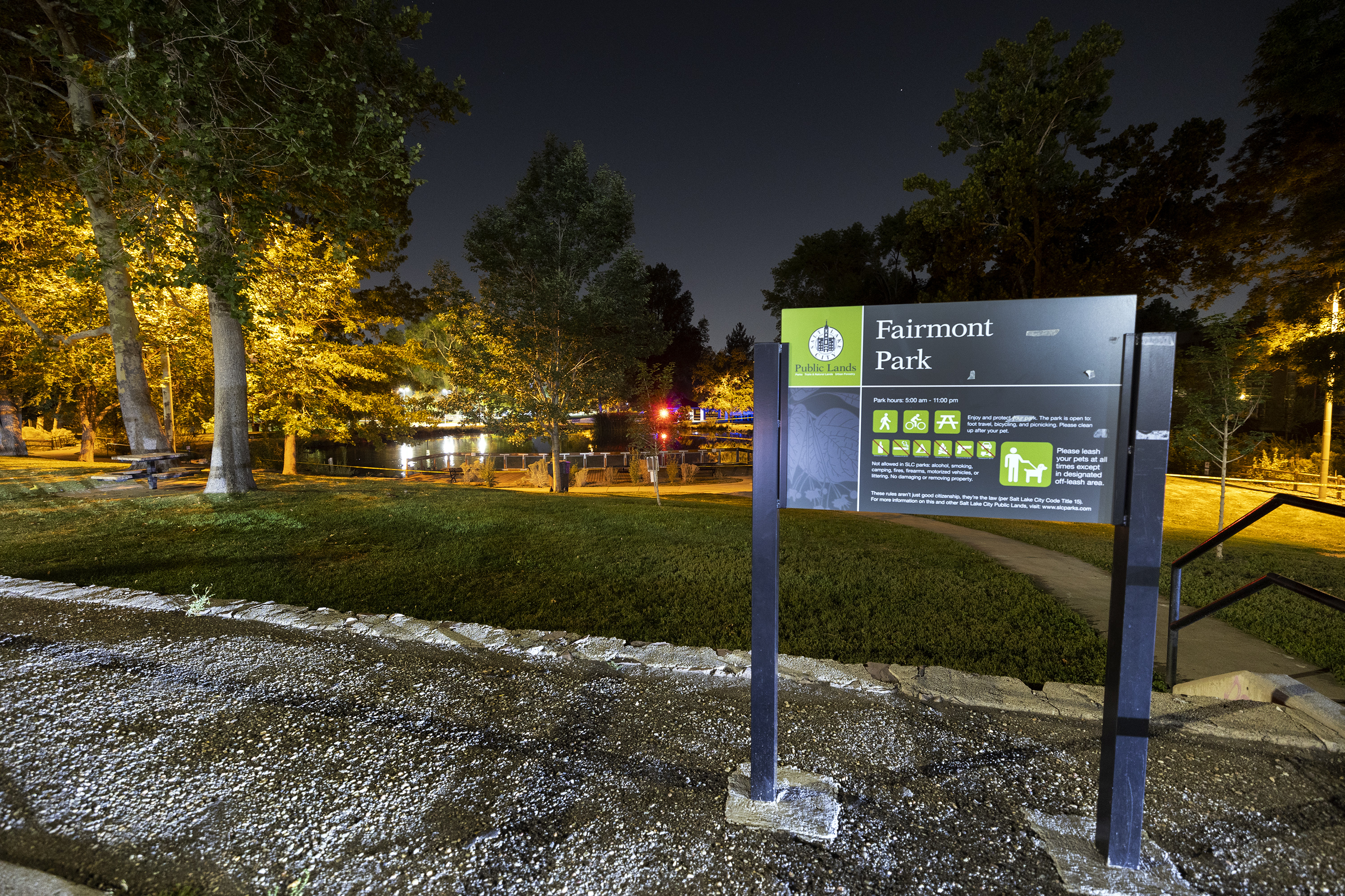 Fairmont Pond at Fairmont Park in Salt Lake City, Sept. 8, 2021. Salt Lake City unveiled three concepts Thursday showing what the future of the park might look like.