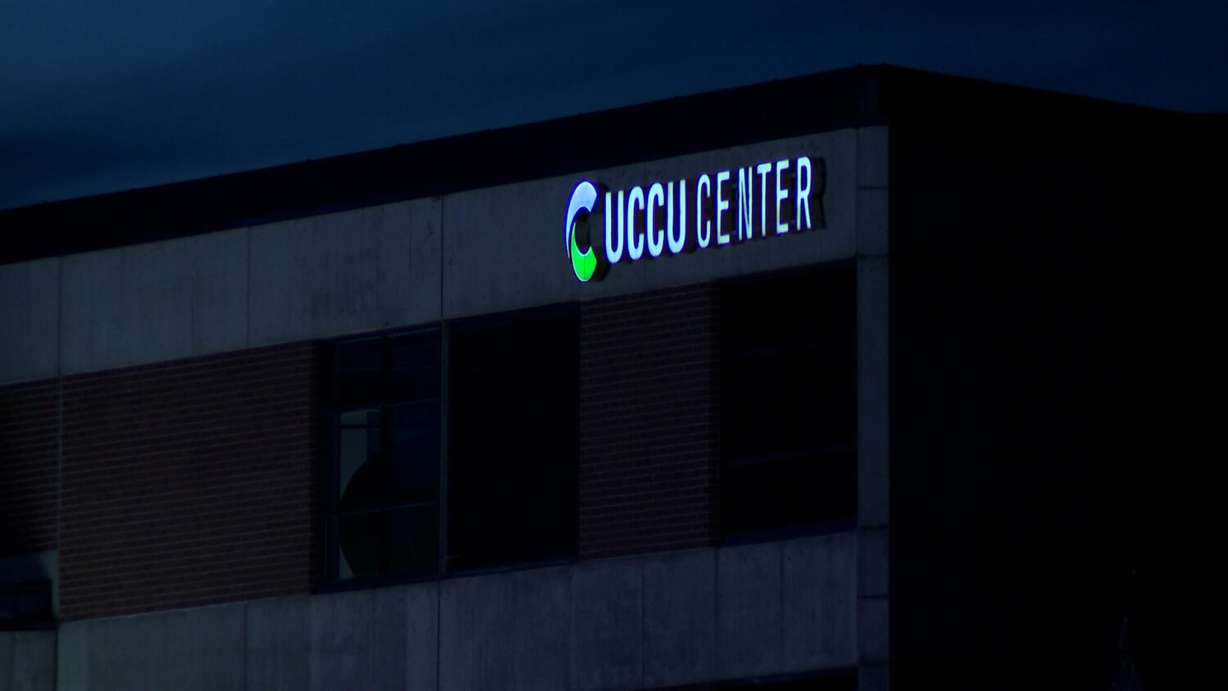 The UCCU Center at Utah Valley University is pictured on Thursday. It will be the location of a vigil on Friday.