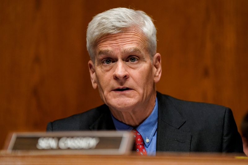 Sen. Bill Cassidy, R-La., attends a Senate hearing in Washington, Wednesday. Cassidy had previously warned Americans not to follow the advice of the CDC's vaccine panel if hepatitis B schedules were changed.