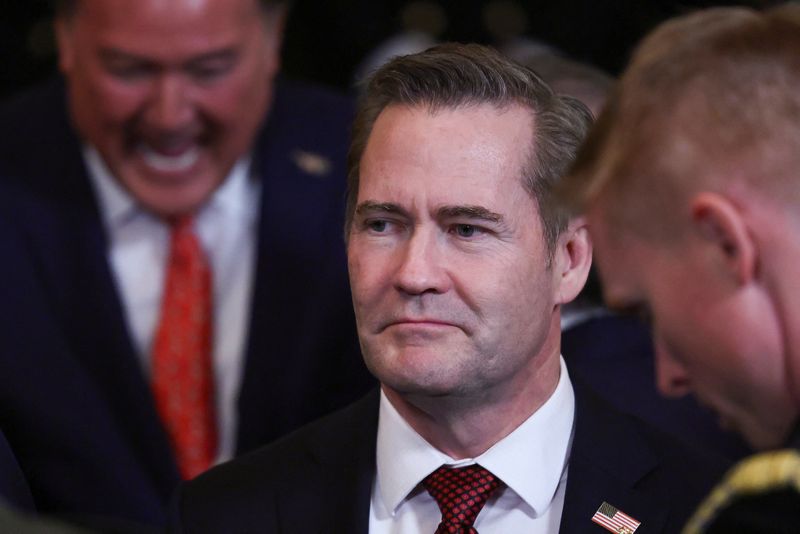 Then-national security adviser Michael Waltz at the White House in Washington, April 15. The Senate confirmed Waltz as ambassador to the United Nations on Friday.