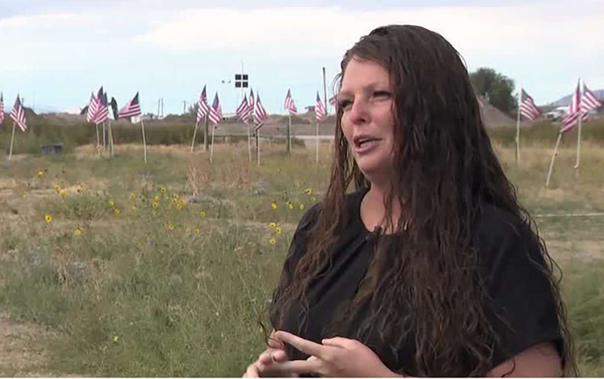 Chaelea Allred, president of the nonprofit Lake Point Arts, tells KSL on Sunday that flags are missing from a 9/11 healing field in Tooele County.