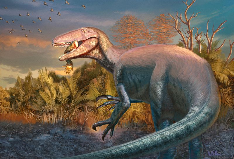 How mean was this new Argentine dinosaur? It had a croc leg in its jaws