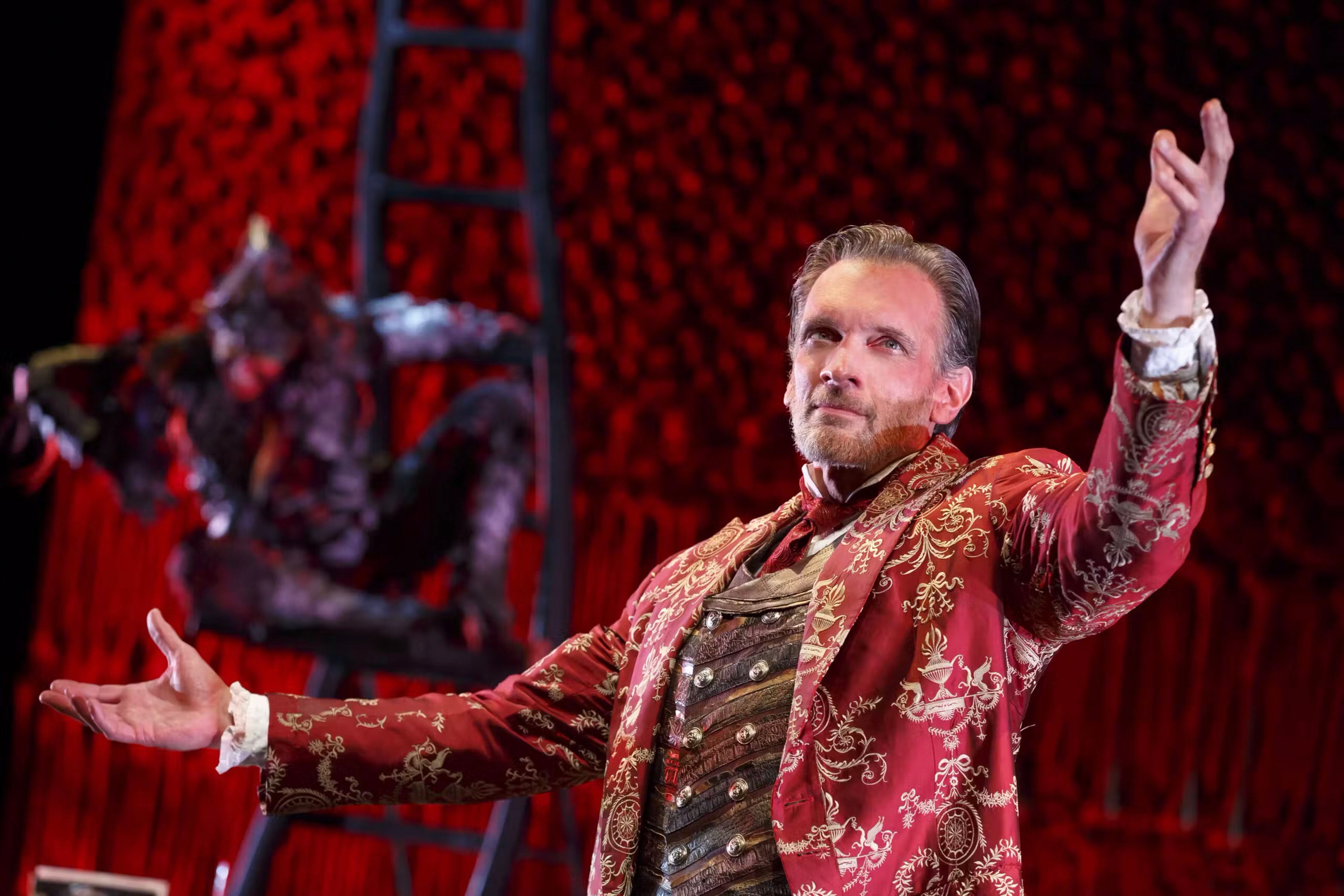 Actor Brent Harris as Screwtape, the titular character in the stage adaptation of C.S. Lewis' “The Screwtape Letters.” Playwright Max McLean said Lewis' works, like "The Screwtape Letters," are still relevant to modern times.