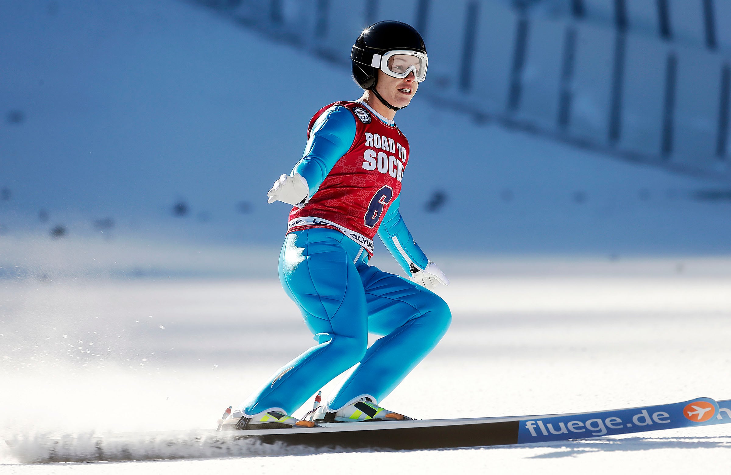 Lindsey Van during the Olympic ski jumping trials in Park City on Dec. 29, 2013. Van was named into the U.S. National Ski & Snowboard Hall of Fame, class of 2025 on Tuesday.