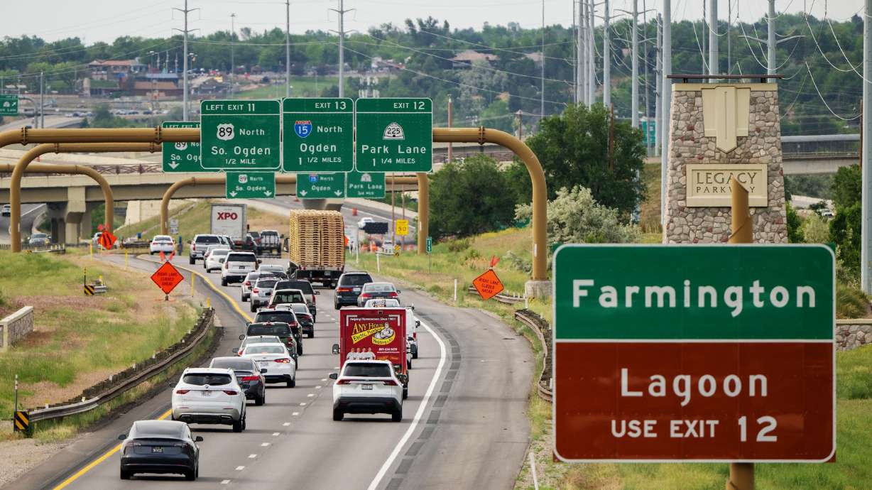 UDOT began construction on Monday to add a third lane in each direction along Legacy Parkway.