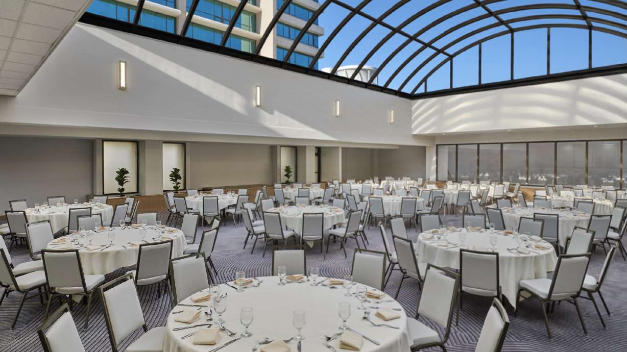 A rendering of a renovated reception room within the Salt Lake City Marriott Downtown at City Creek. The room was part of a multimillion-dollar renovation that is now complete, the hotel announced on Monday.