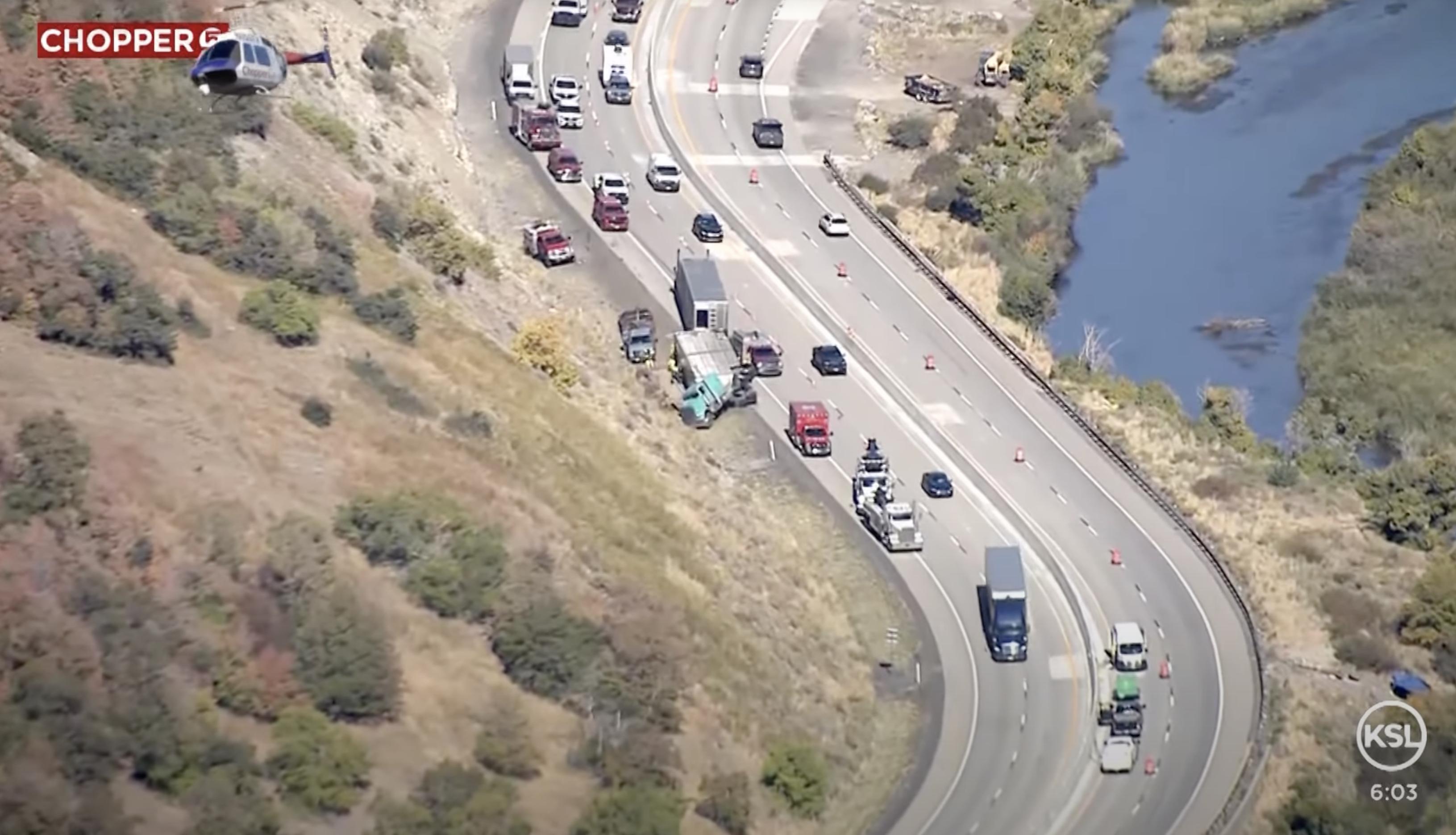 Several sheep were killed when a semitruck hauling the animals crashed on U.S. 189 near East Canyon Road in Provo Canyon on Tuesday.