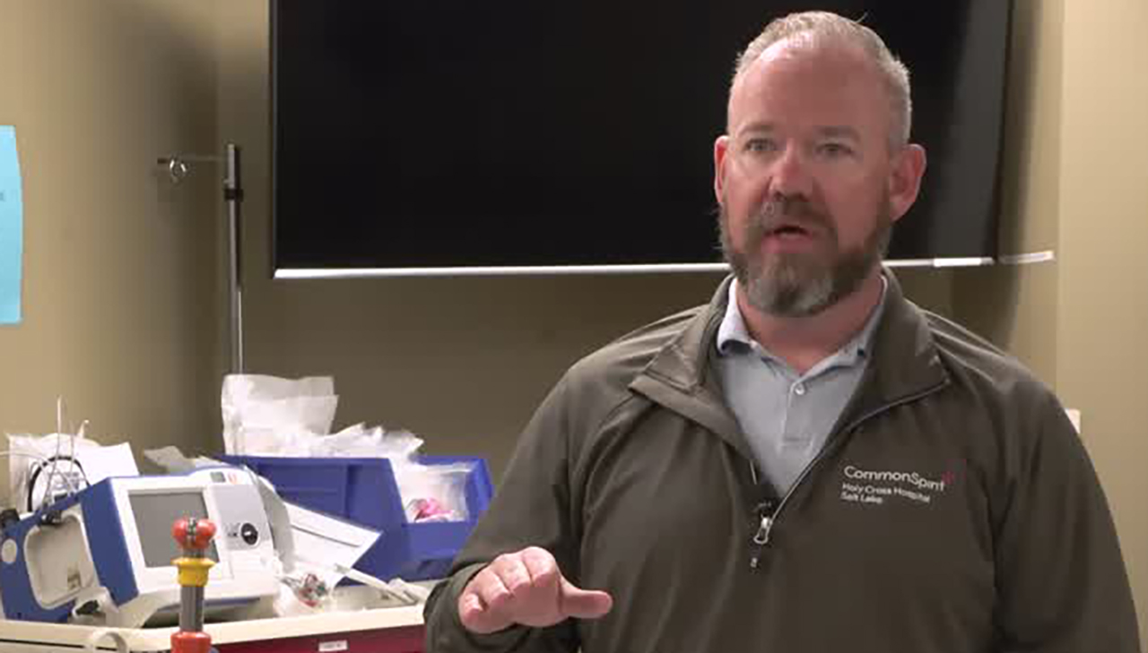 CommonSpirit Salt Lake EMS Coordinator Kyle Stewart talks to KSL on Wednesday. Nearly 4,000 EMS workers in northern Utah now have access to follow-up reports on patients they were first to treat.