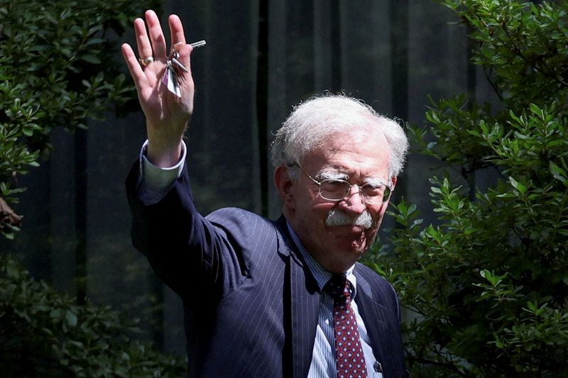 Former White House national security adviser John Bolton in Bethesda, Md., Aug. 22. The Justice Department is pushing for charges against Bolton, sources said on Thursday, following the indictment of former FBI Director James Comey.