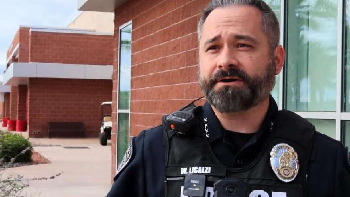 Utah Tech University Police Chief Wes LiCalzi speaks to media about campus security and concealed carry laws on campus in the wake of concerns raised by the murder of Charlie Kirk at Utah Valley University, in St. George, Friday.