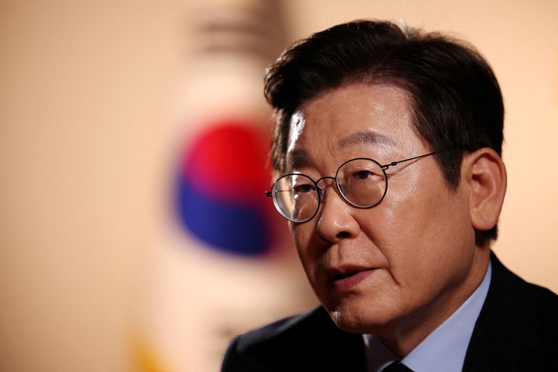 South Korean President Lee Jae Myung during an interview at the Presidential Office in Seoul, South Korea, Sept. 19. South Korea is potentially vulnerable to new higher tariffs imposed by President Donald Trump on Thursday.
