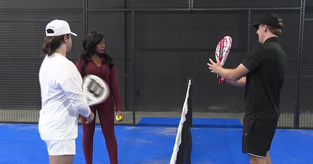The game of padel is explained at the SLC Padel Club in Woods Cross on Thursday.