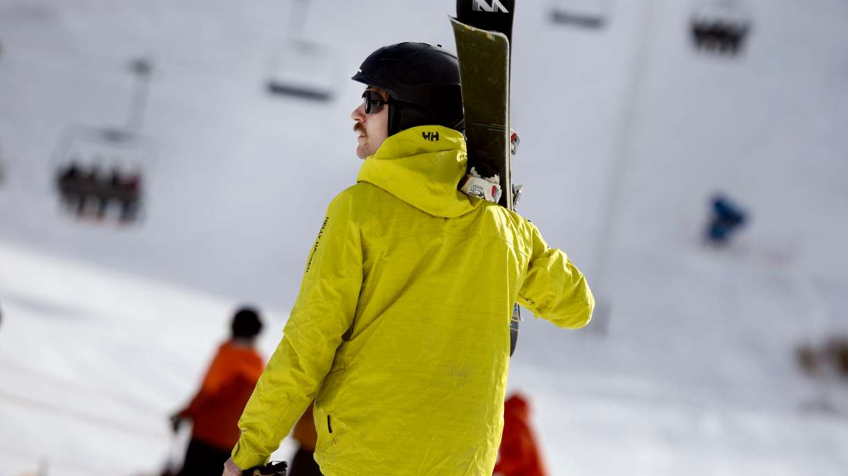 Skiers partake in Opening Day at Alta Ski Area in Little Cottonwood Canyon on Nov. 22, 2024. Early 2025 winter prediction is for above-normal snowfall in northern Utah resorts.