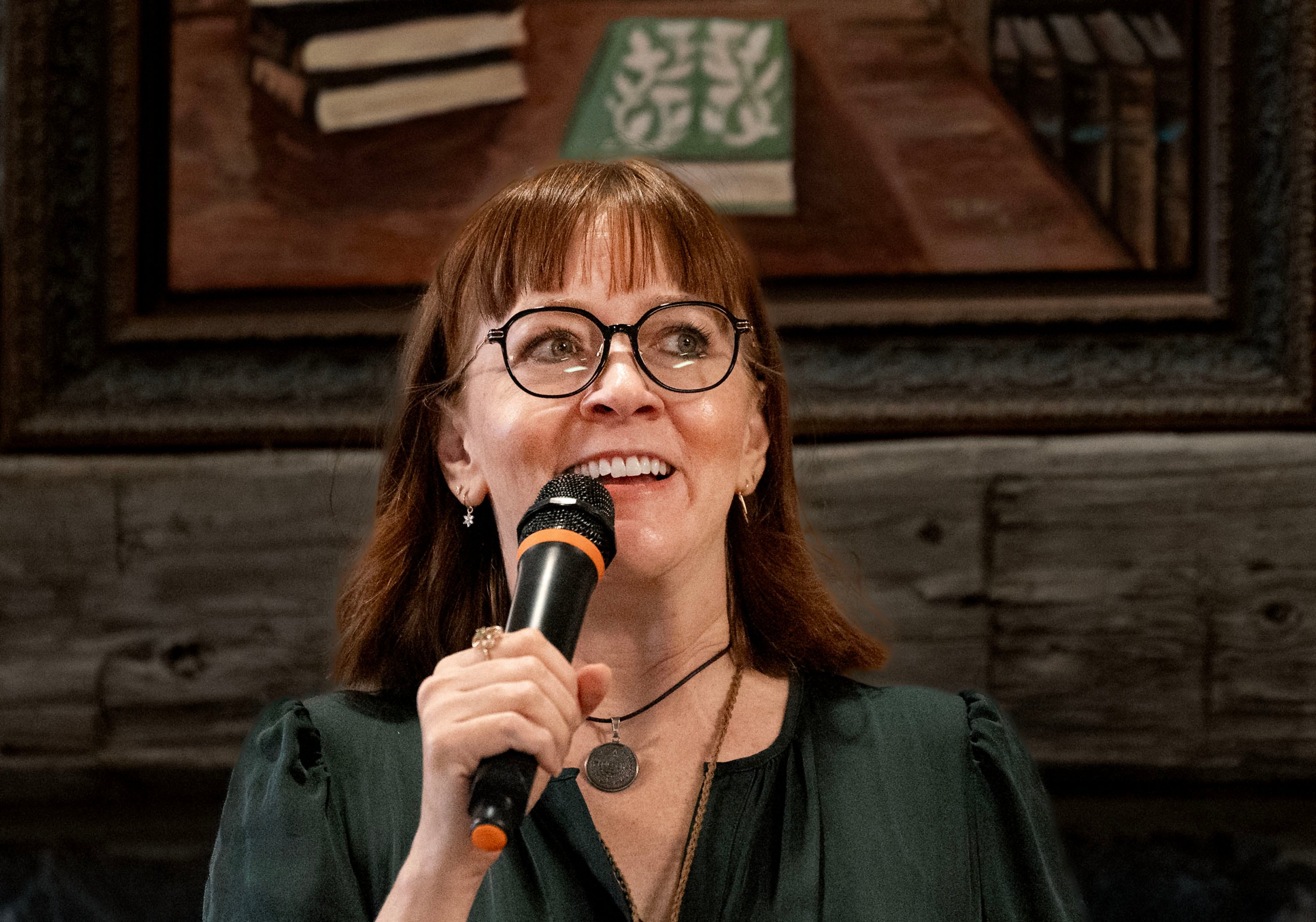 Author Shannon Hale speaks at Folklore Bookshop in Midway on Sept. 17. Hale's third novel, "Princess Academy," recently commemorated the 20th anniversary of its publication.