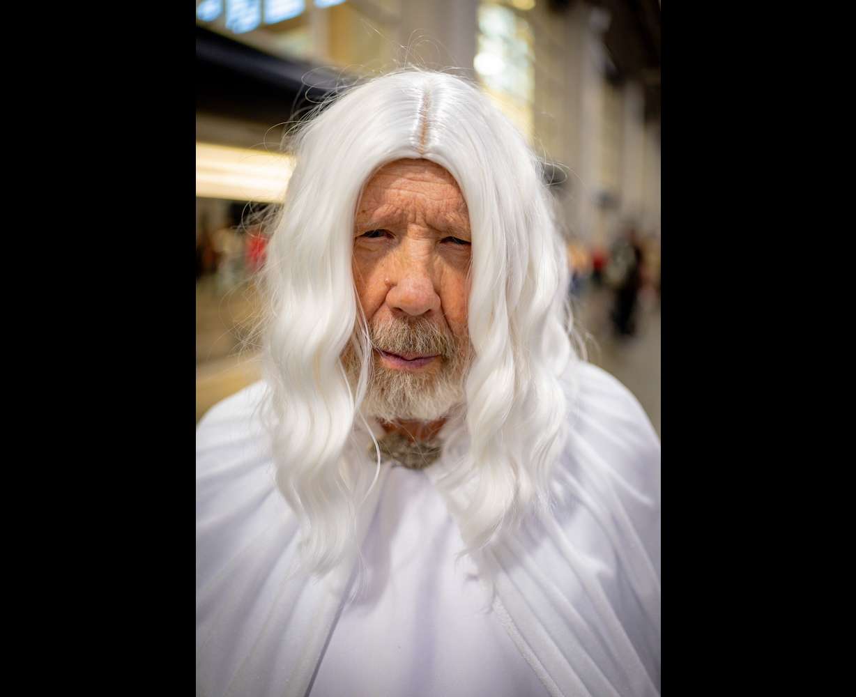 Dave Johnson, from Pocatello, Idaho, is dressed as Gandalf from "Lord of the Rings" at FanX at the Salt Palace Convention Center on Thursday. Johnson said his favorite part of the convention is the time he spends with his family.