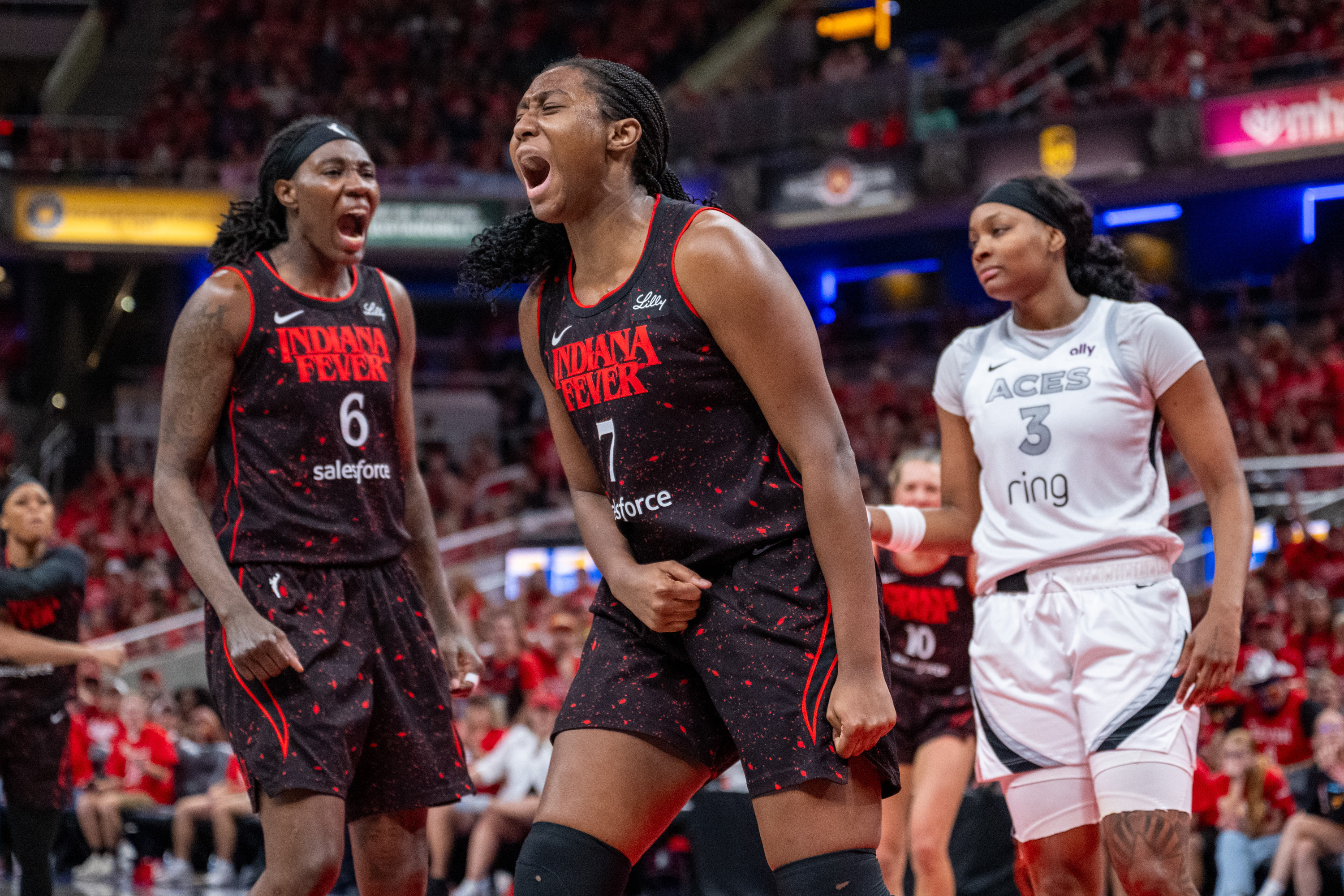 Aliyah Boston, Kelsey Mitchell lead Fever past Aces 90-83 to even series  and set up decisive Game 5 | KSL.com