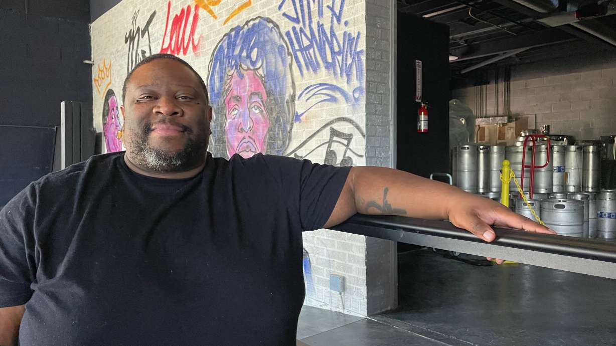 The future of Policy Kings, Utah's first Black-owned brewery, is uncertain. Deandre Ridgel, operator of the business, is pictured at the locale on June 2, soon after opening.