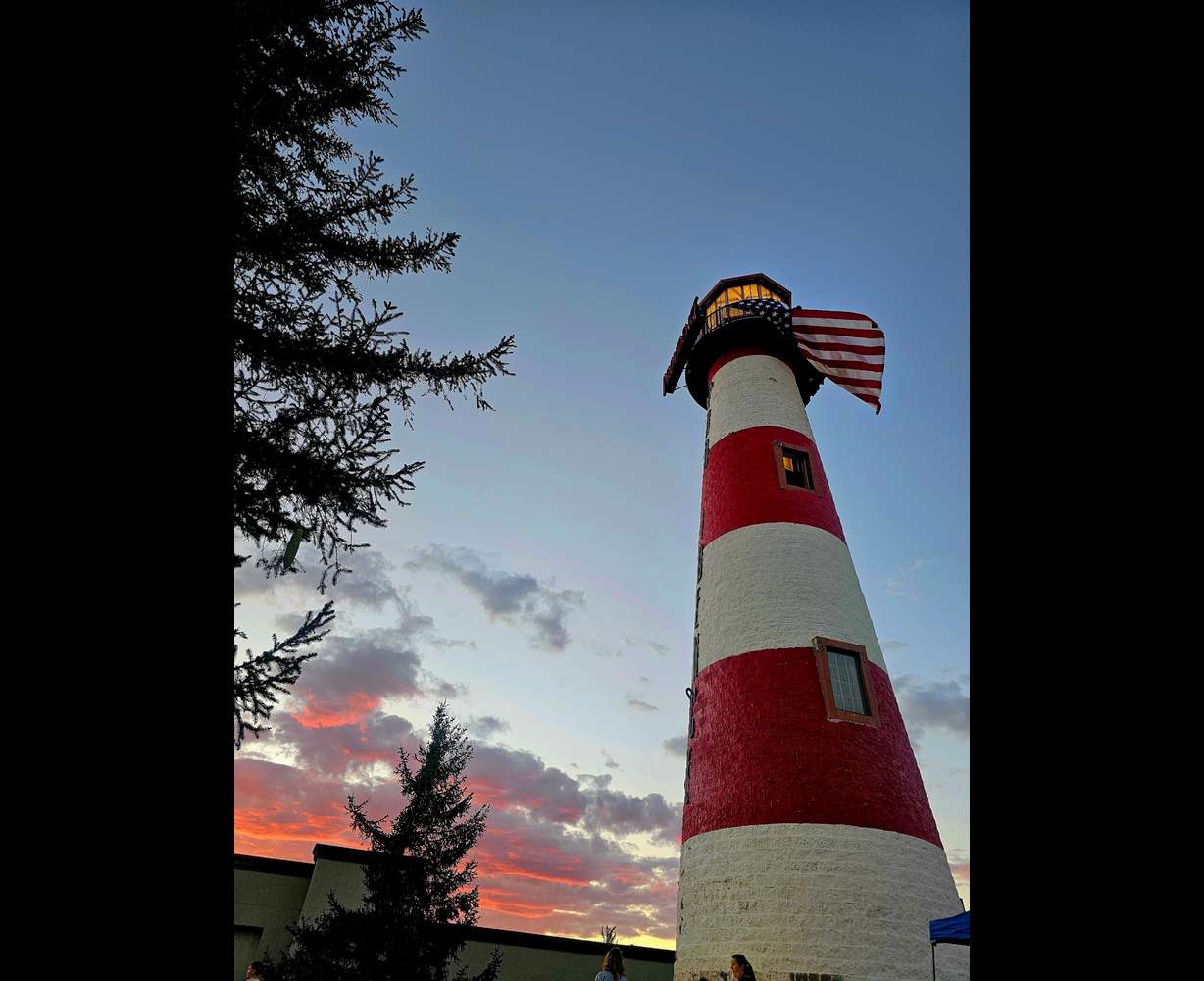 The lighthouse at Providence Point in Cedar City.