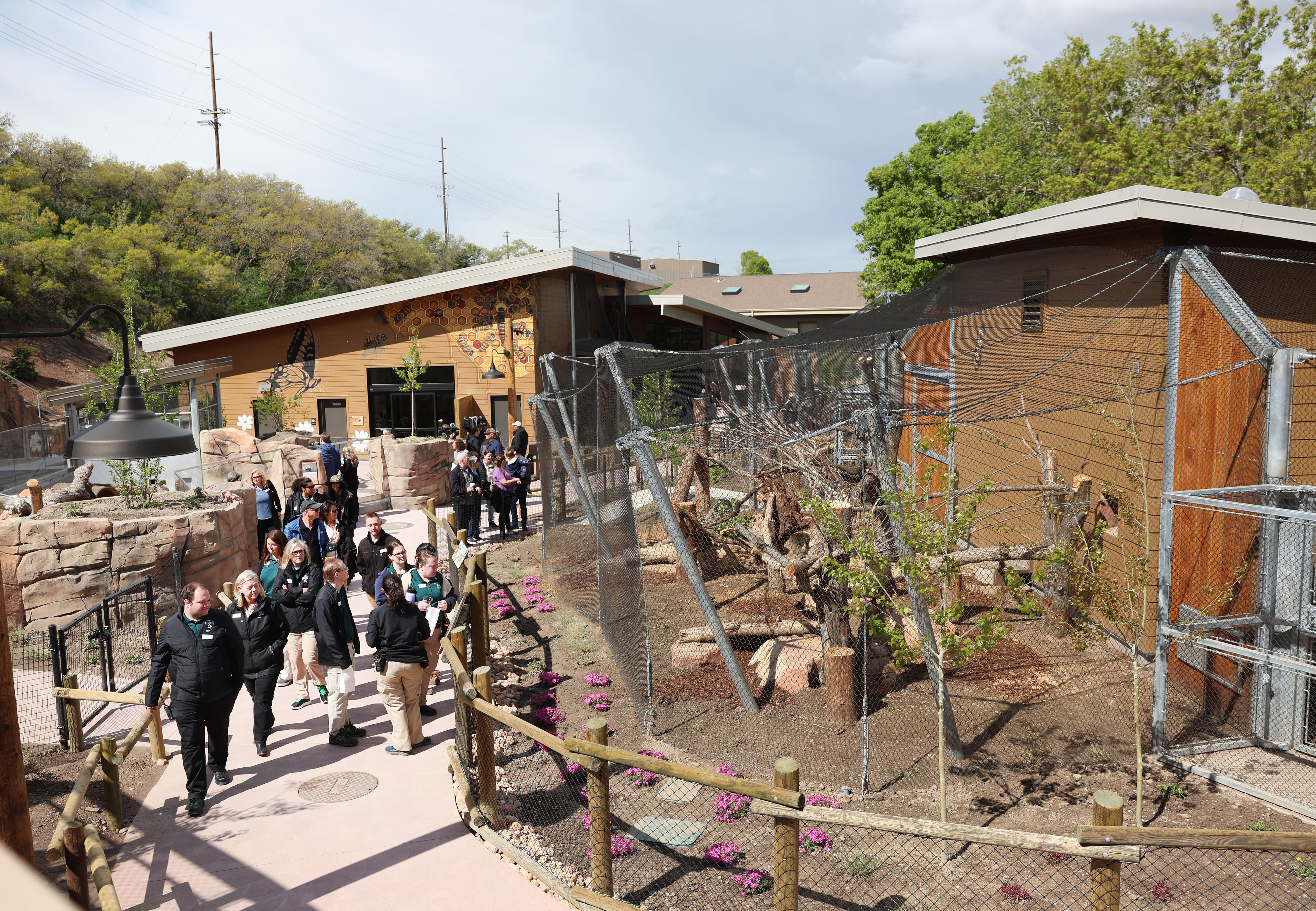 People visit the Aline W. Skaggs Wild Utah exhibit at Utah’s Hogle Zoo in Salt Lake City on May 9, 2024. Hogle Zoo achieved a perfect score and accreditation from the Association of Zoos and Aquariums, a feat accomplished by only nine other organizations in 51 years.