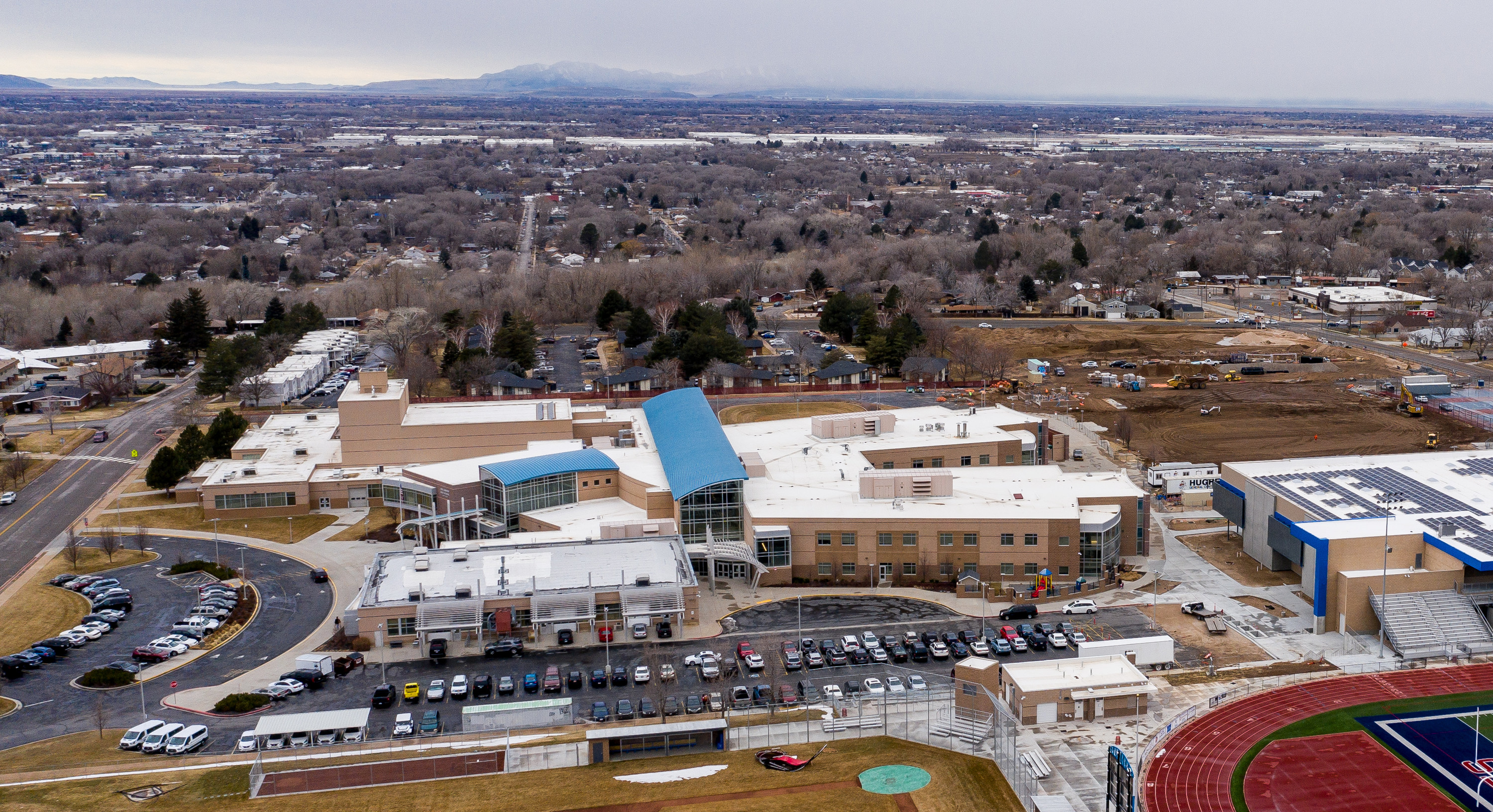 Ben Lomond High School in Ogden was safely evacuated Thursday after a bomb threat targeting the school. The school is pictured on Feb. 11, 2021.