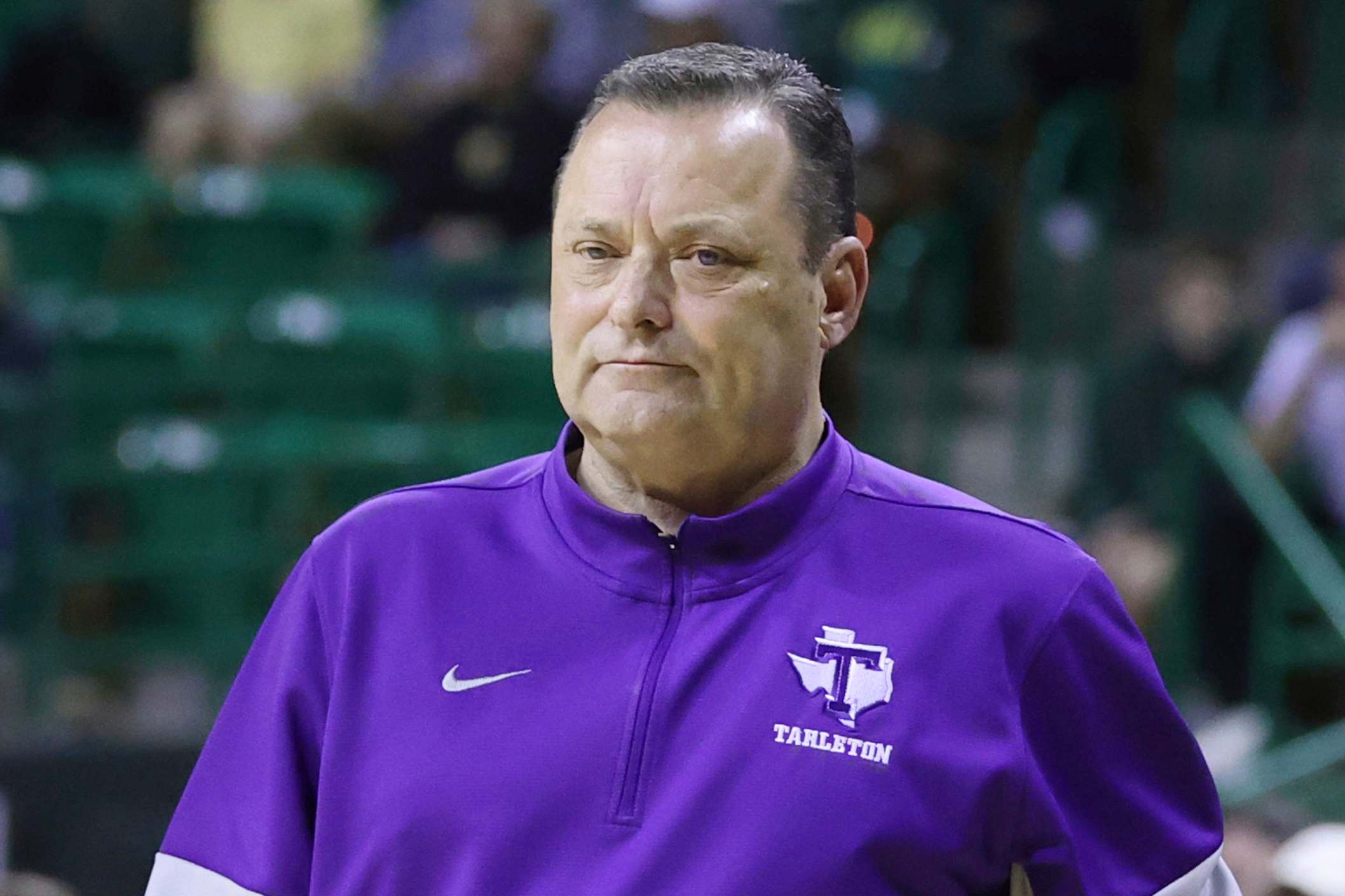 FILE - Tarleton State head coach Billy Gillispie looks on during the first half of an NCAA college basketball game against Baylor, Tuesday, Dec. 6, 2022, in Waco, Texas. 