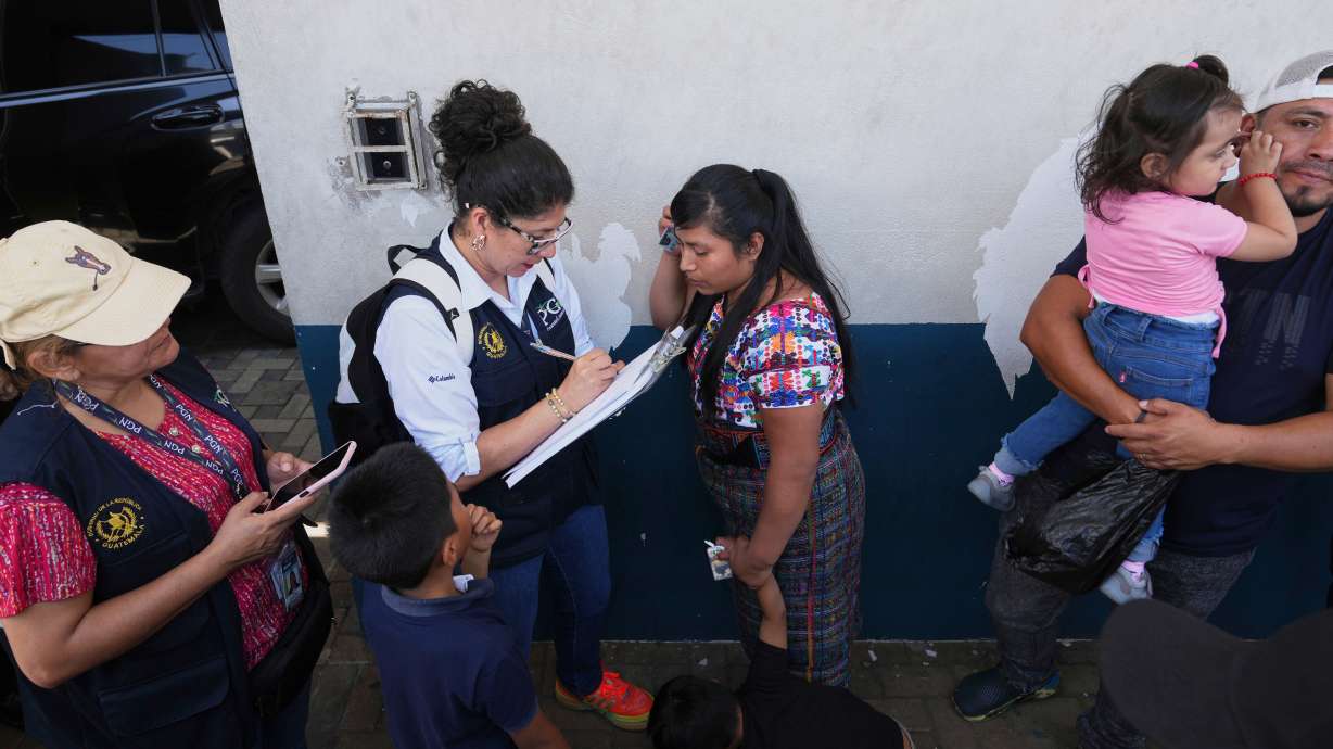 Utah immigrant advocates are blasting moves by immigration officials to target unaccompanied minors. In the Aug. 31 photo, relatives of minors who faced deportation last August await updates outside La Aurora International Airport in Guatemala City.