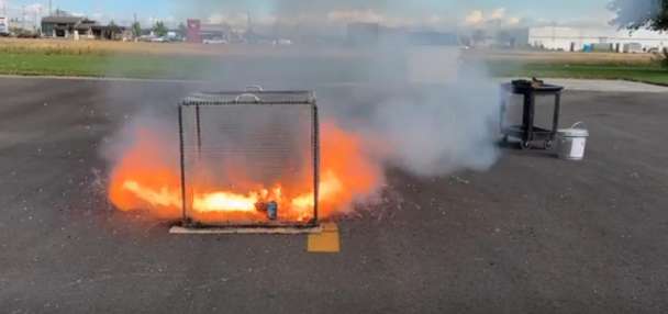 Here's what happens when a lithium ion battery explodes