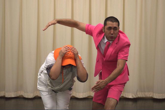 Estephani Cerros and Amona Faatau perform as Eb and Flo. Each year, Plan-B Theatre develops a production for elementary school students.