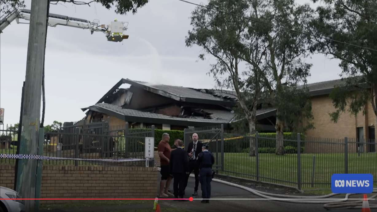 Australian news outlets reported a meetinghouse of The Church of Jesus Christ of Latter-day Saints was destroyed in a fire early Monday.