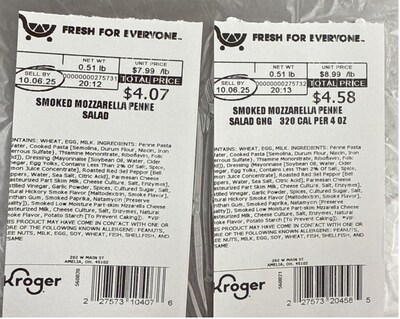 Utah among states included in Kroger pasta salad recall