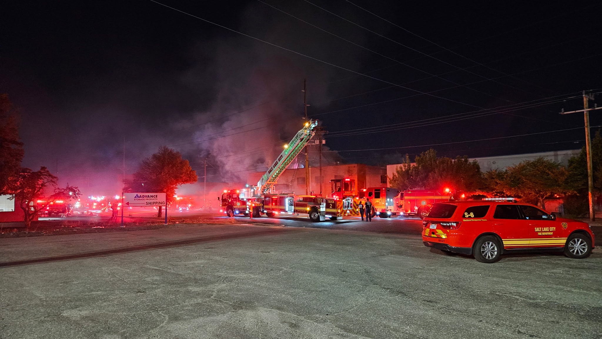 Crews respond to warehouse fire in Salt Lake City