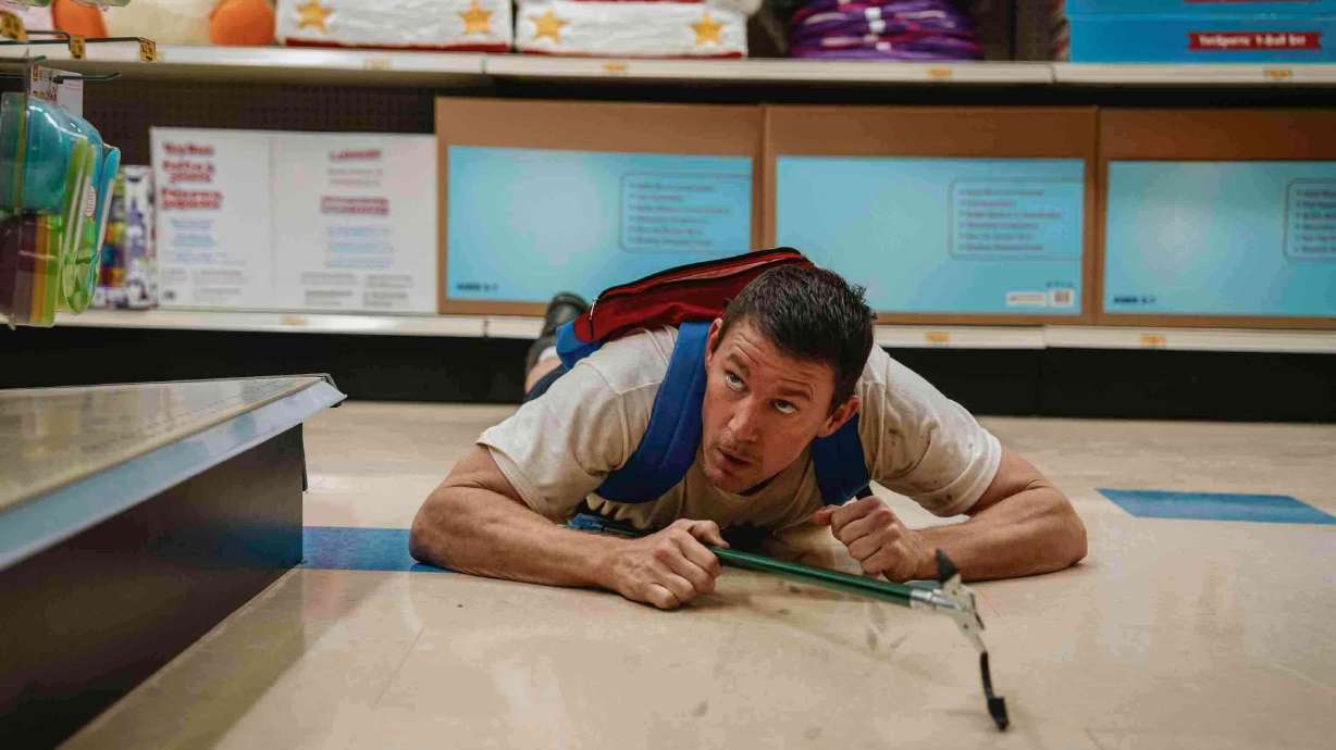 Channing Tatum in a scene from "Roofman."