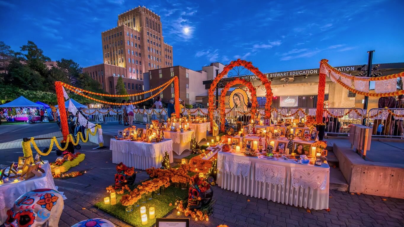 A Día de los Muertos event hosted by Ogden Friends of Acoustic Music in 2024. The event is happening again this year on Sunday at the Ogden Amphitheater, one of many around the state.