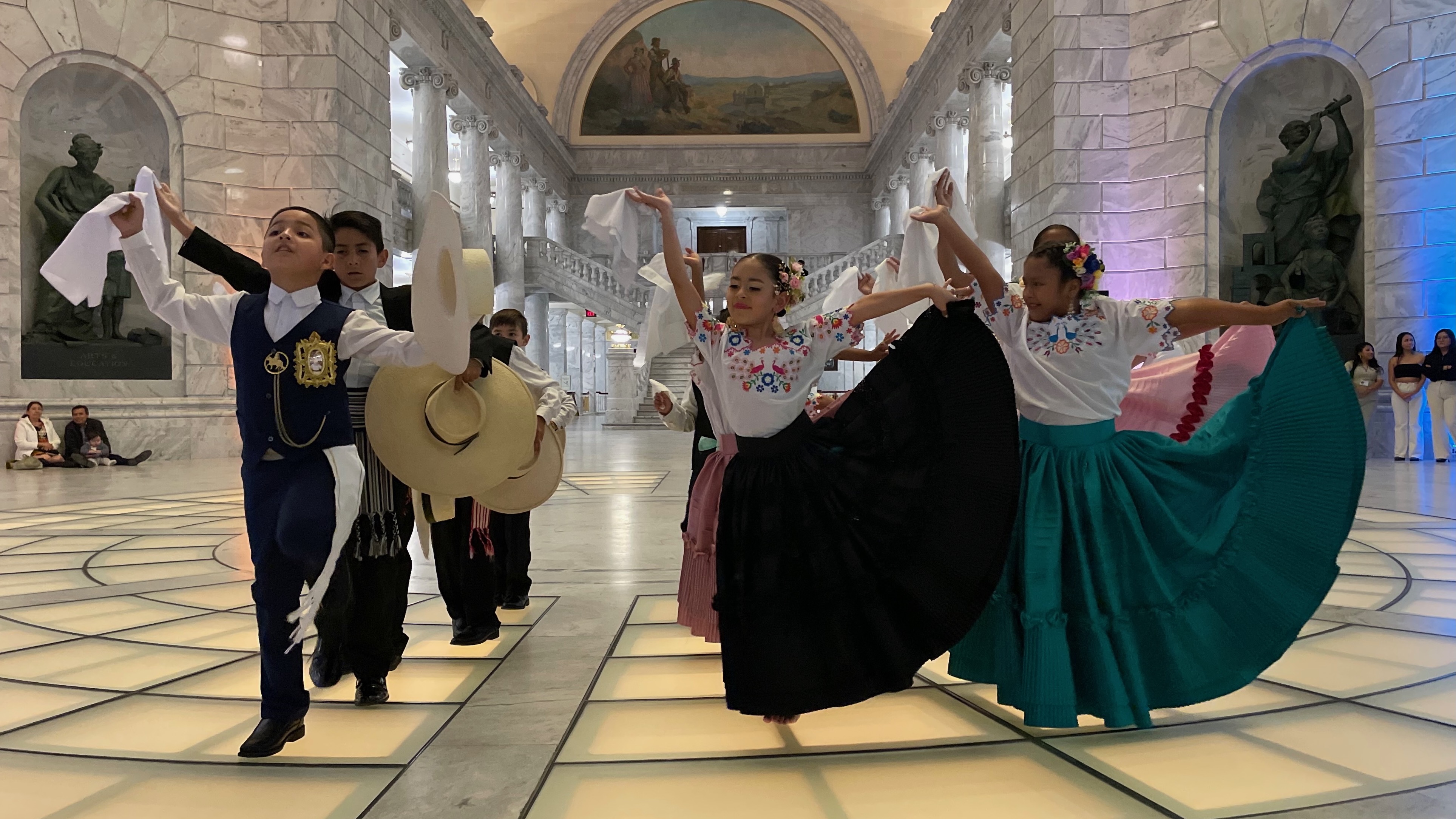 Members of Utah's Peruvian community dance at Capitol to mark Día de la Marinera