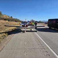 Plane makes emergency landing on I-84 in Morgan County