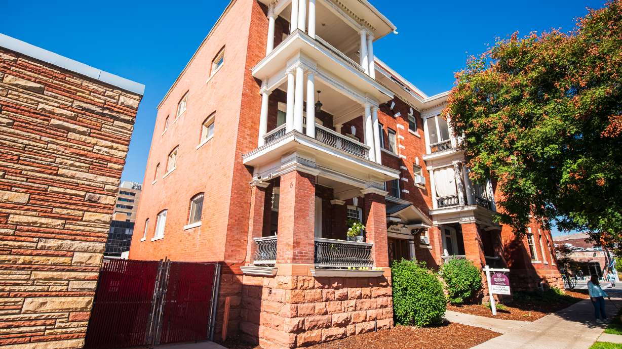 The exterior of the Altadena Apartments in Salt Lake City on Tuesday. City leaders designated both the City Hall and its neighboring Sampson Flats building as historic landmarks.