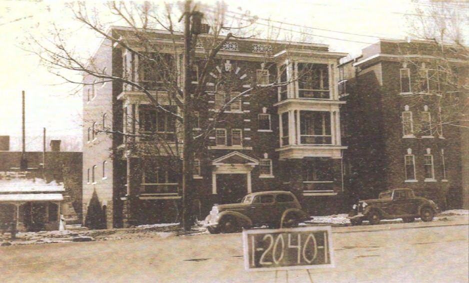 The exterior of the Altadena Apartments and part of the Sampson Flats building in Salt Lake City are pictured in 1936.