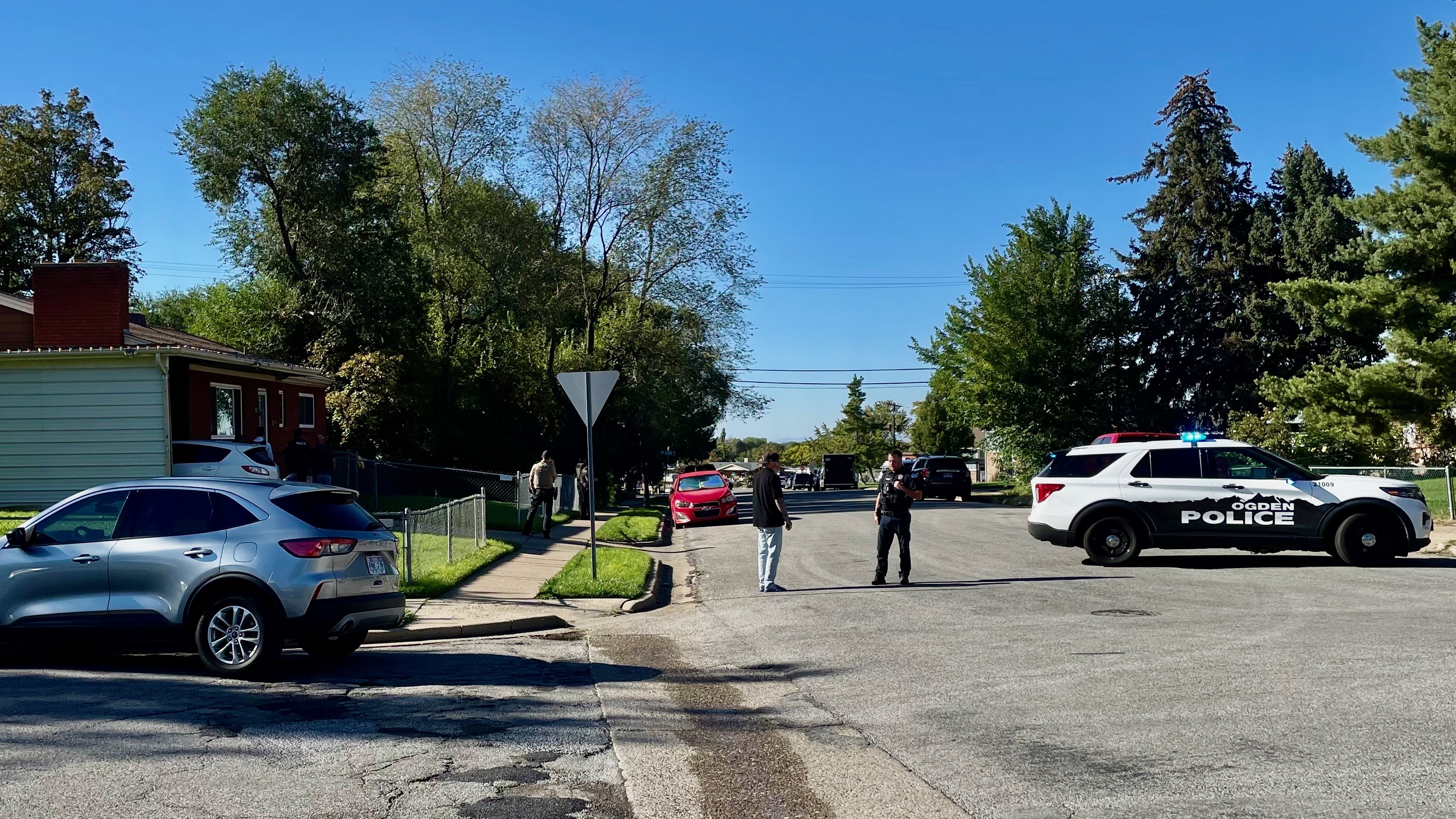 Ogden police closed off Gramercy Avenue from Sixth Street north to the front of Highland Junior High School after the shooting Tuesday in the area of a Ben Lomond High School student, who later died.