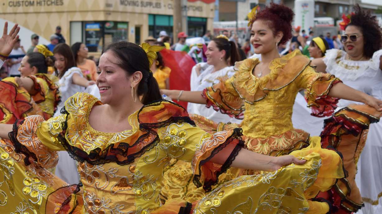 Dancers from Carnaval de Barranquilla en Utah, composed of Colombians now living in Utah, will take part in the Hispanic Day Parade in New York on Sunday, Oct. 12.