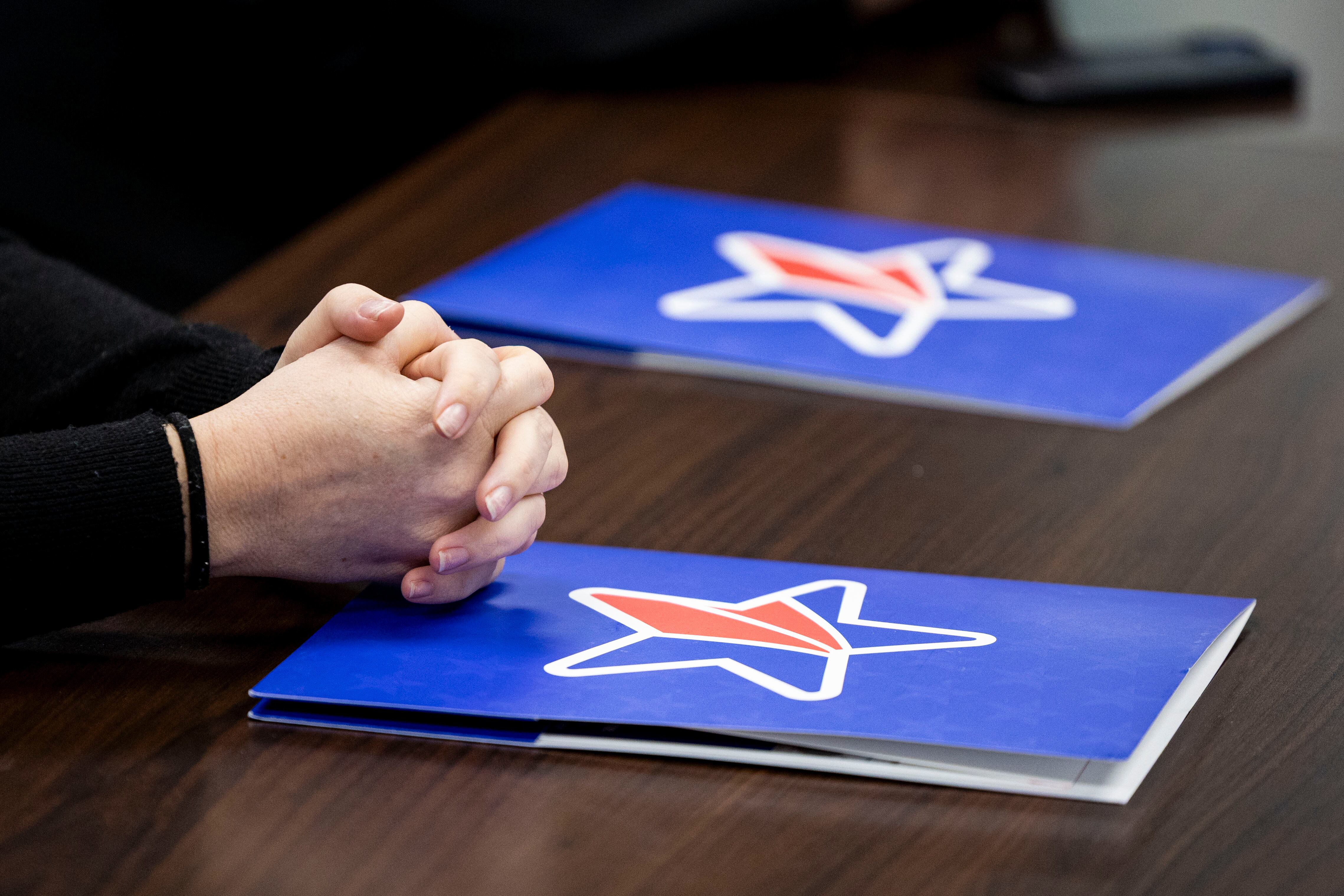 Meredith Terrian, executive vice president of chapter impact with Blue Star Families, in Salt Lake City on Feb. 18. The nonprofit organization is trying to ensure Utah's military families are supported during the ongoing government shutdown.