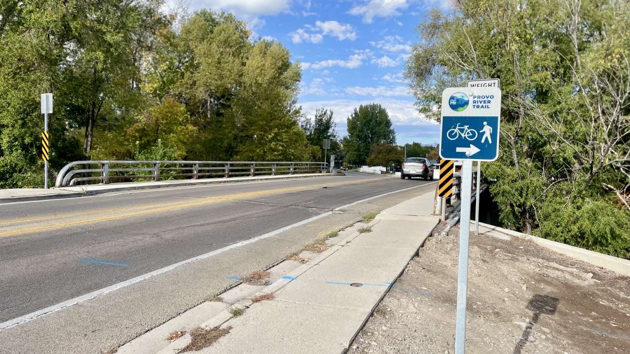 A bridge sits over the Provo River and Trail is shown on Oct. 9. Work to demolish and rebuild the bridge is set to begin in early November.