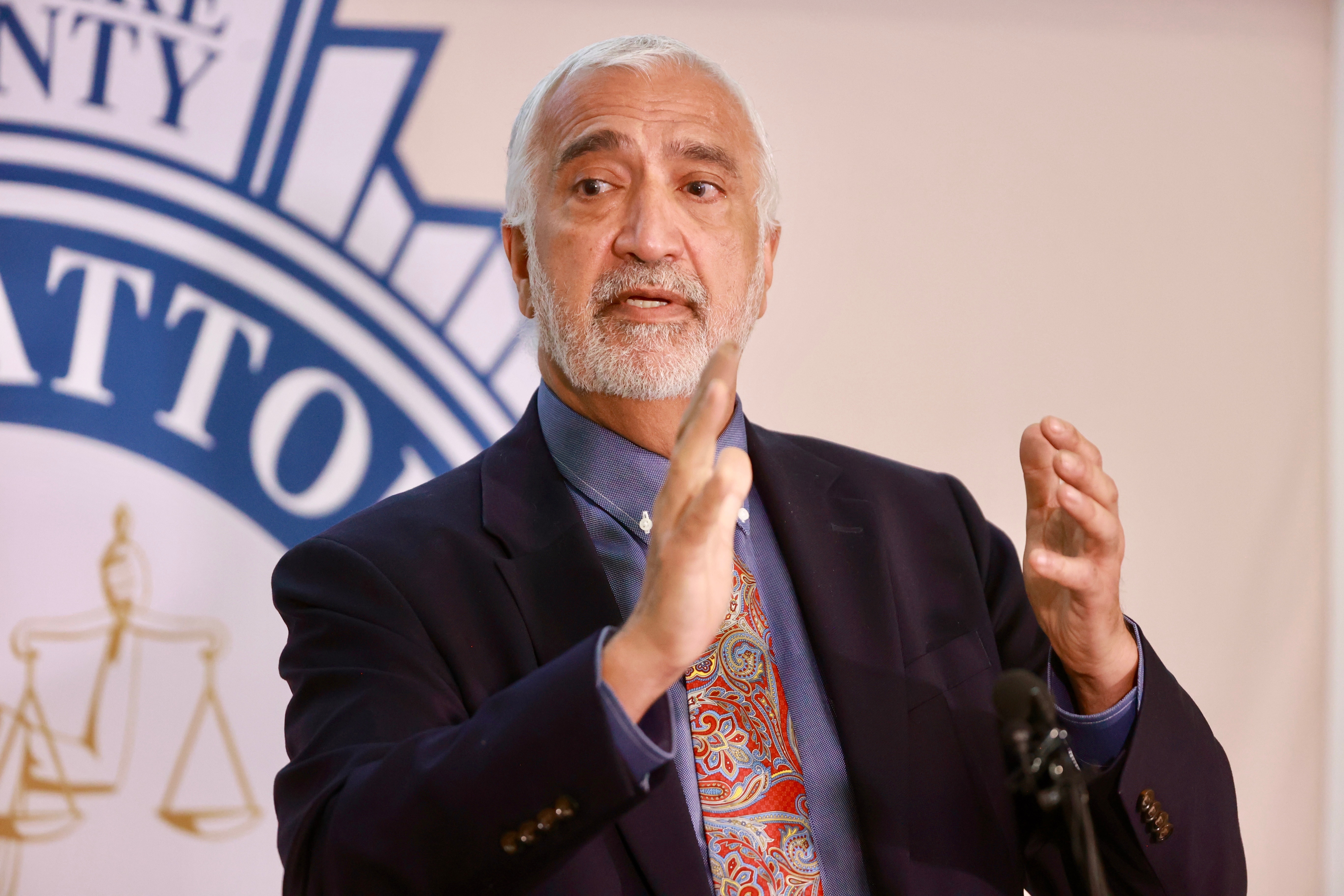 Salt Lake County District Attorney Sim Gill explains on Friday how four Salt Lake police officers were legally justified in shooting and killing a man armed with a knife in 2024.