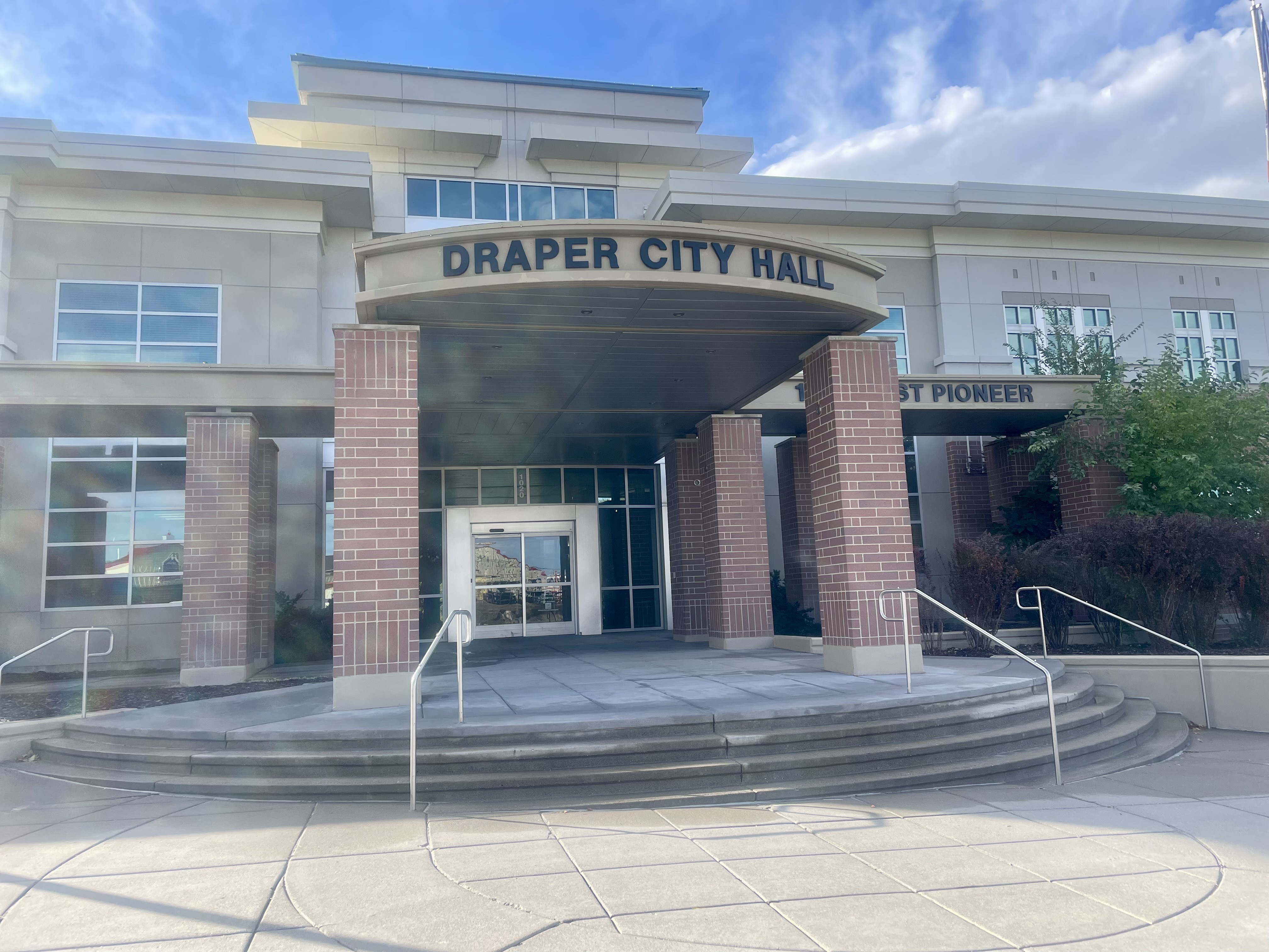 The Draper City Hall on Friday. The City Council has approved a resolution to submit a petition to Salt Lake County for a street name change.