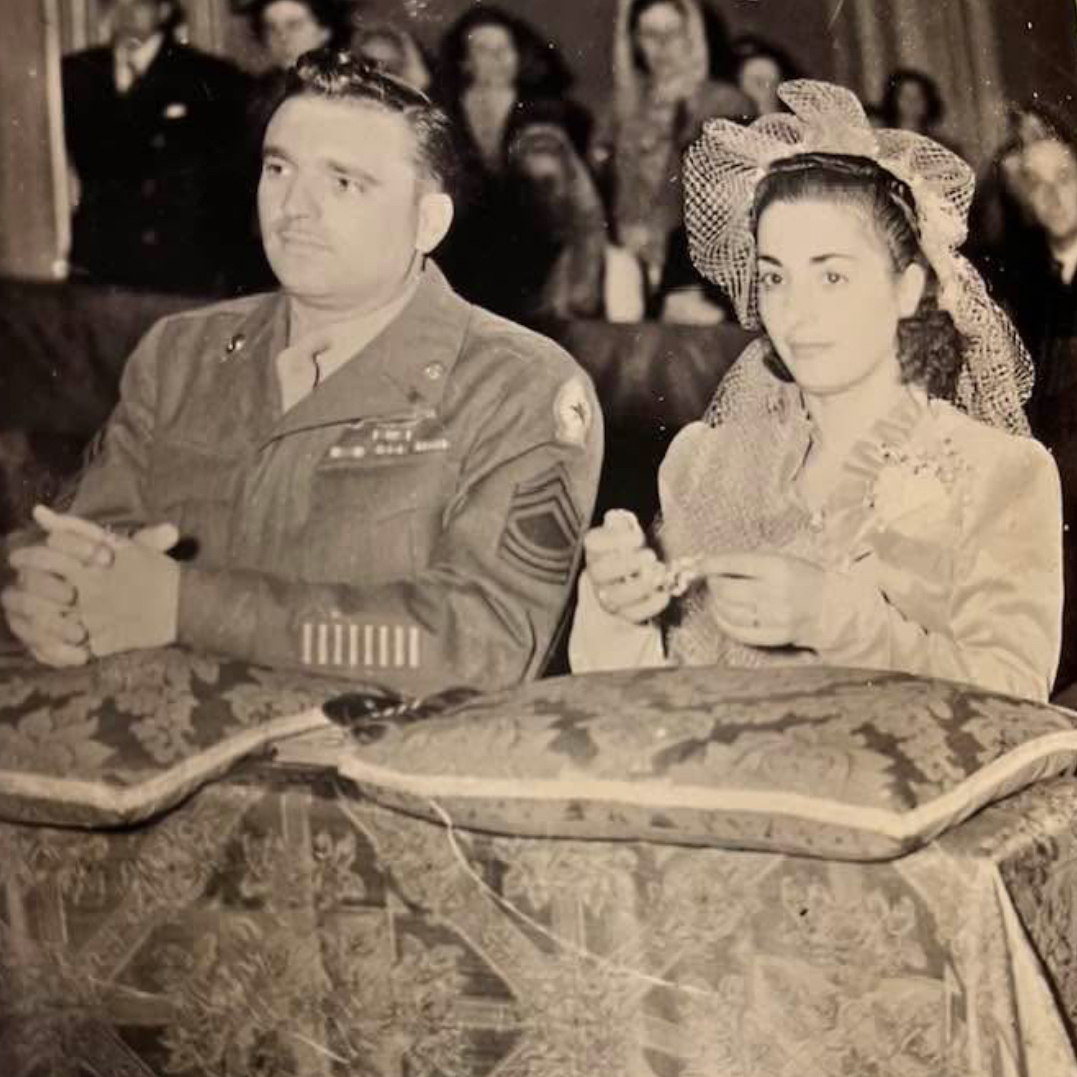 Erin Scott O'Brien's grandparents, Charles and Adele Paddock. The Paddocks were stationed in New Orleans during World War II and brought a 1,900-year-old tablet of a Roman sailor with them.