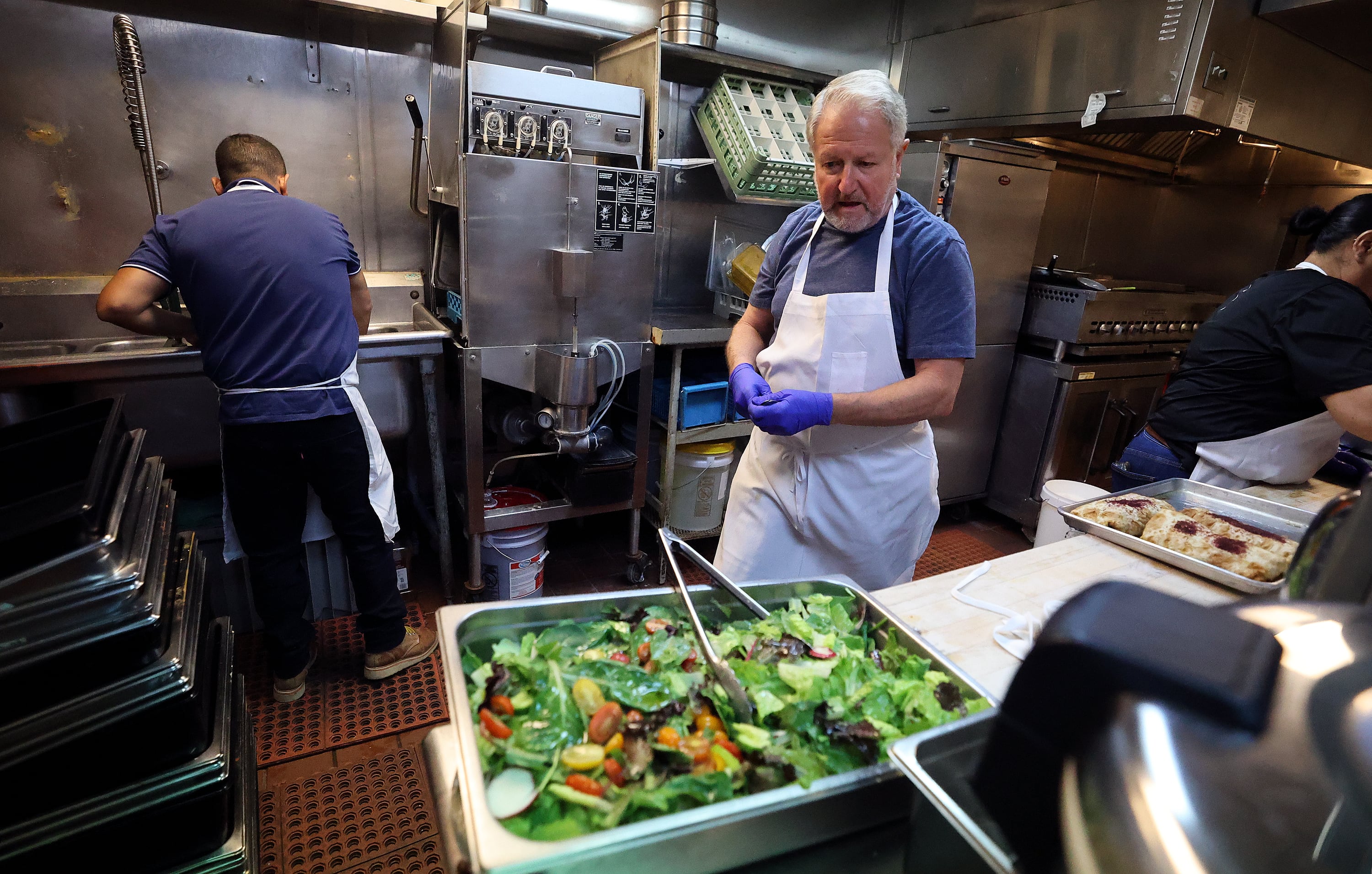 Ali Sabbah, Mazza owner and chef, works at Mazza in Salt Lake City on Sept. 22.