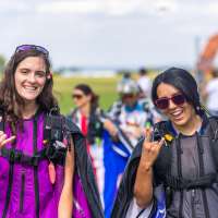 Female skydivers from Utah set new world record in wingsuit skydiving
