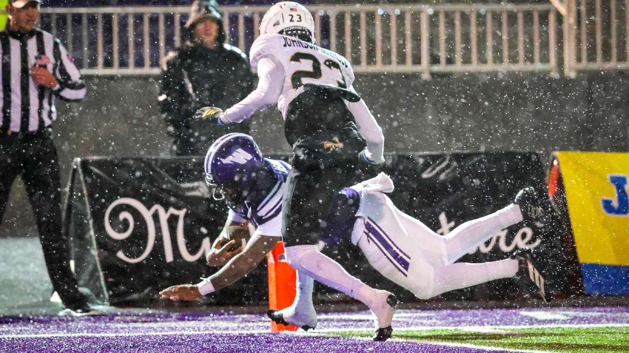 Weber State's Dijon Jennings dives for a touchdown in the Wildcats' loss to Sacramento State.