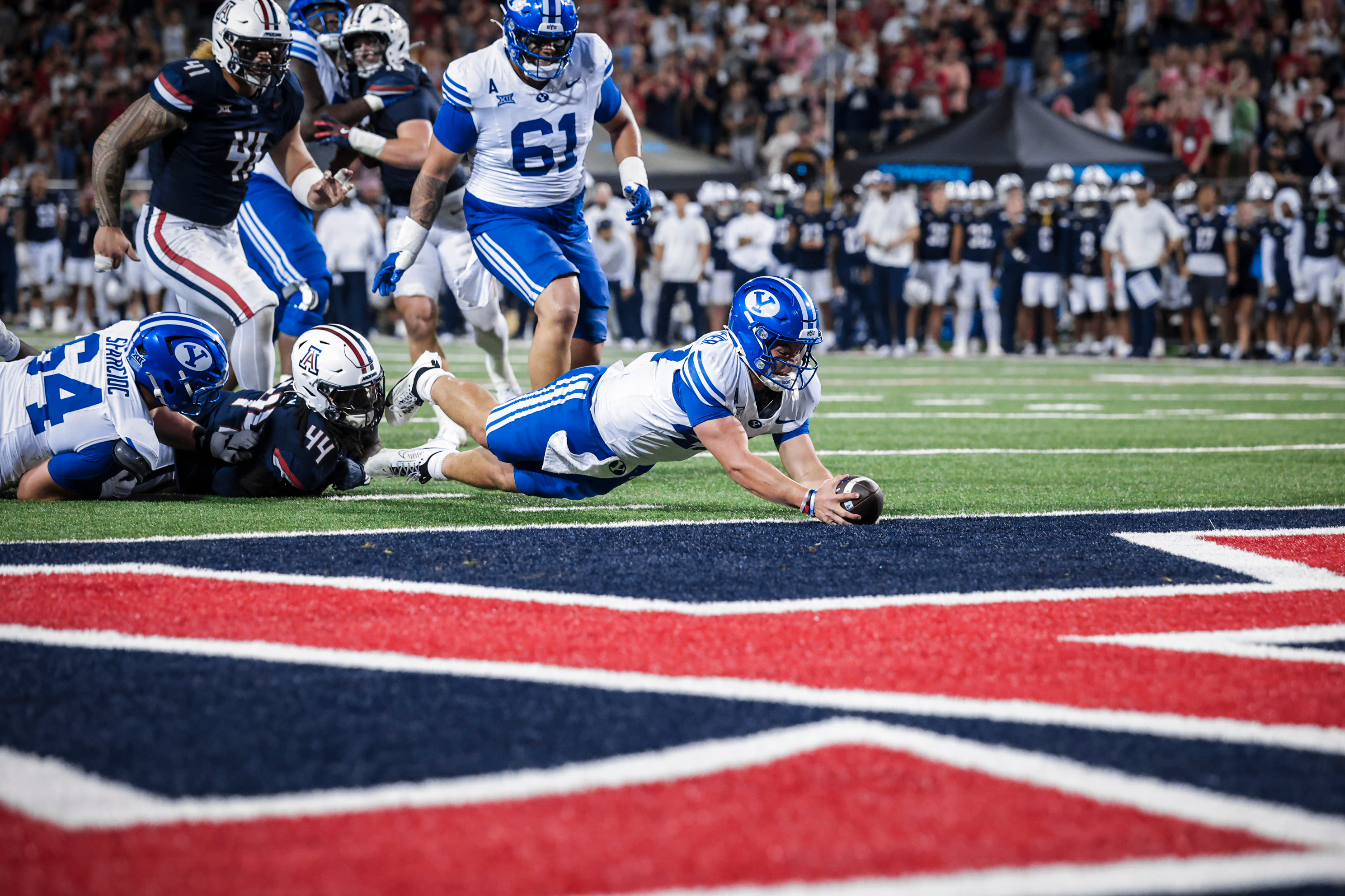 No. 18 BYU survives Arizona's double-OT upset bid for 33-27 win