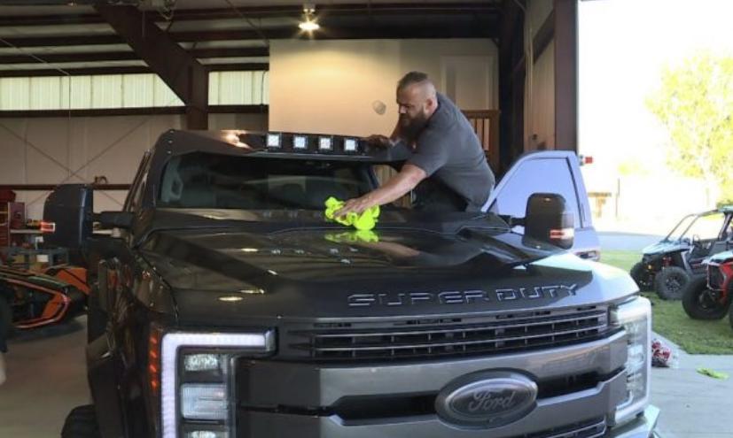 David "Heavy D" Sparks works on a truck June 2, 2018. The Utah man and star of reality TV show "Diesel Brothers" took to social media after being released from federal custody following an arrest for alleged contempt of court.