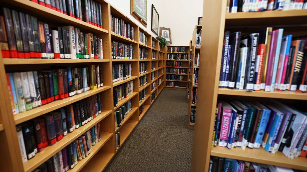 Library at Tooele High School on March 20, 2023. The Utah Legislature is continuing to focus on the contents of school libraries across the state, this time honing in on the process of how books are selected to build out a library.
